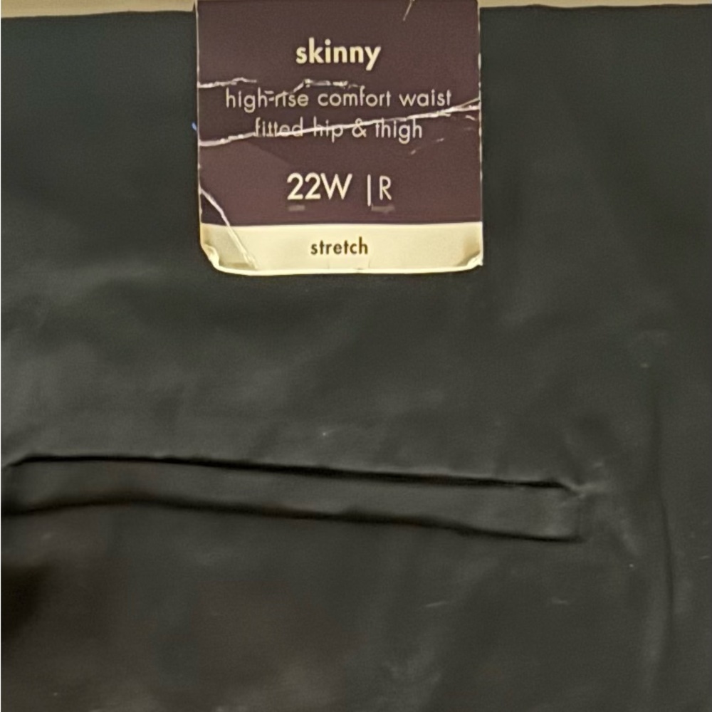 Ava & Viv women’s high rise skinny black jeans, plus size 22W/R, stretch NWT - Picture 3 of 6